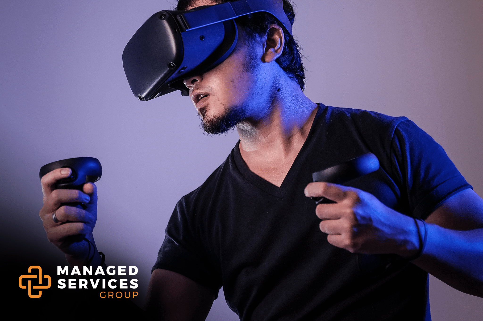 Managed Services Group - Man wearing VR headset