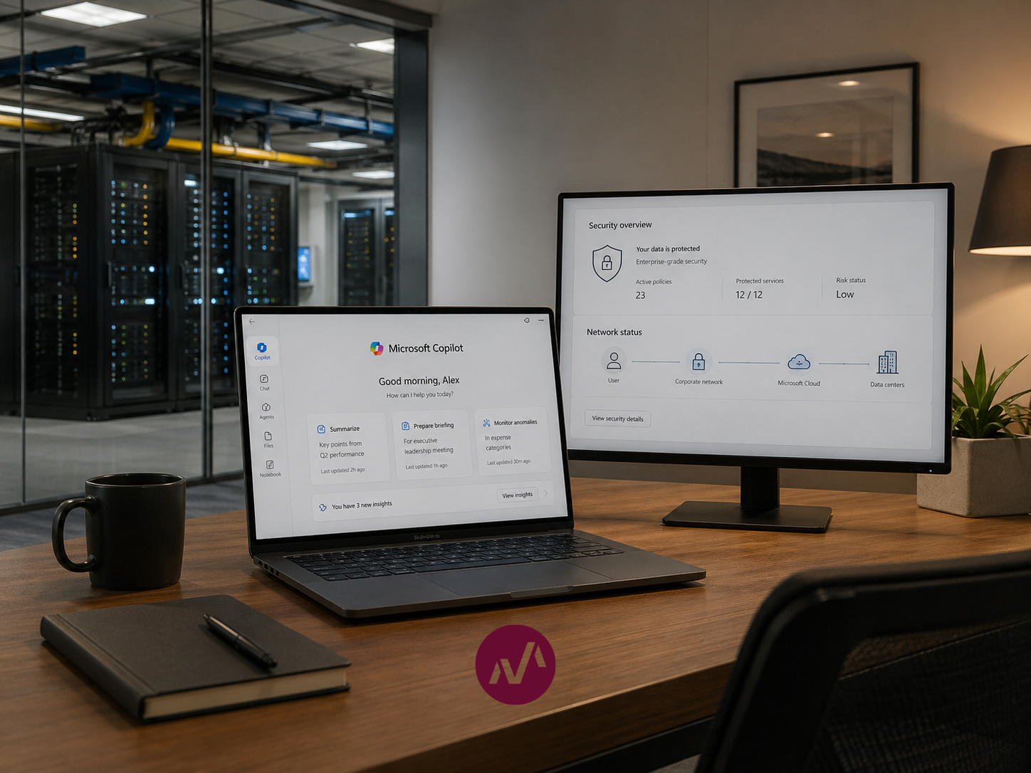 agentic ai security and ai governance on a Microsoft copilot dashboard