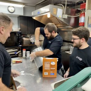 Team baking in the kitchen
